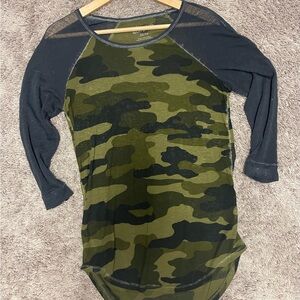 Lucky Brand Green Camo Top